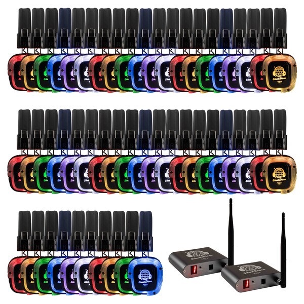 Main product image for Talent Silent Disco Prism Color Changing Headphone 50 Pack with 2 Transmitters
